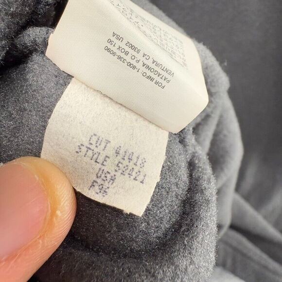 Vintage Patagonia Sweater Men's XL Gray Snap T Fleece Spellout Logo 90s 1996 - Picture 10 of 11